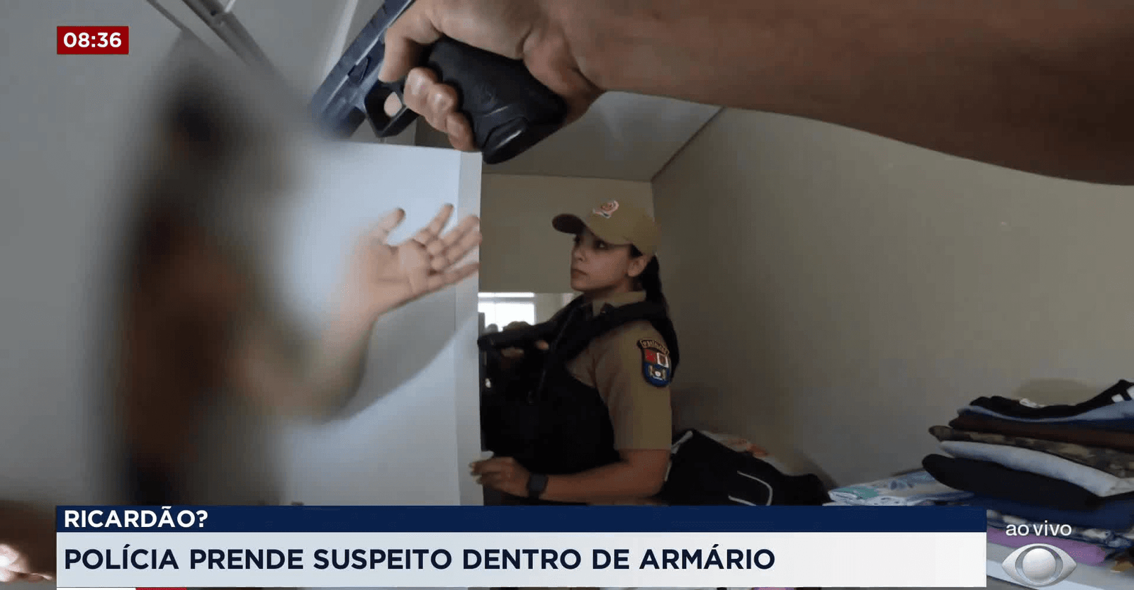Homem é preso escondido em guarda-roupa em Paranaguá