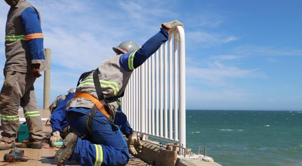 Obras do Píer do Emissário entram em nova fase | G1