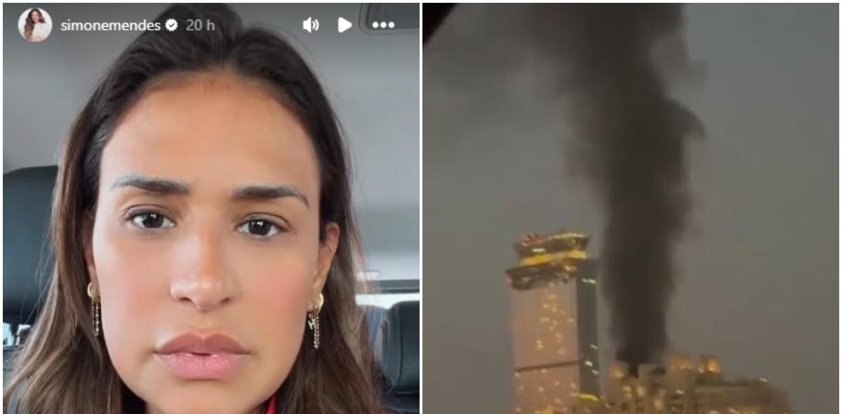 Simone Mendes volta de Dubai e se assusta ao saber de fogo em hotel | G1