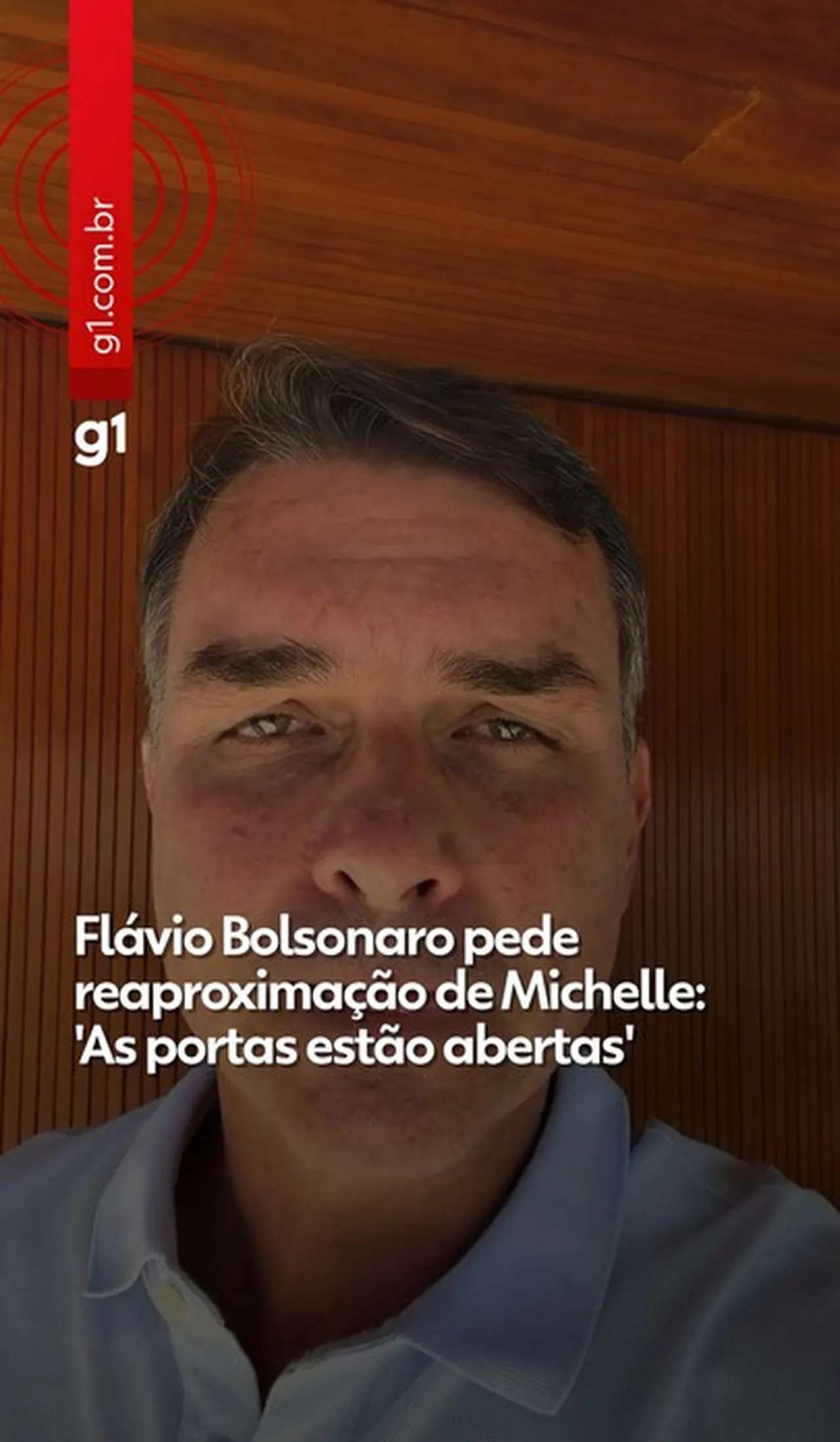 Flávio Bolsonaro faz live após pedido de desculpas a Michelle