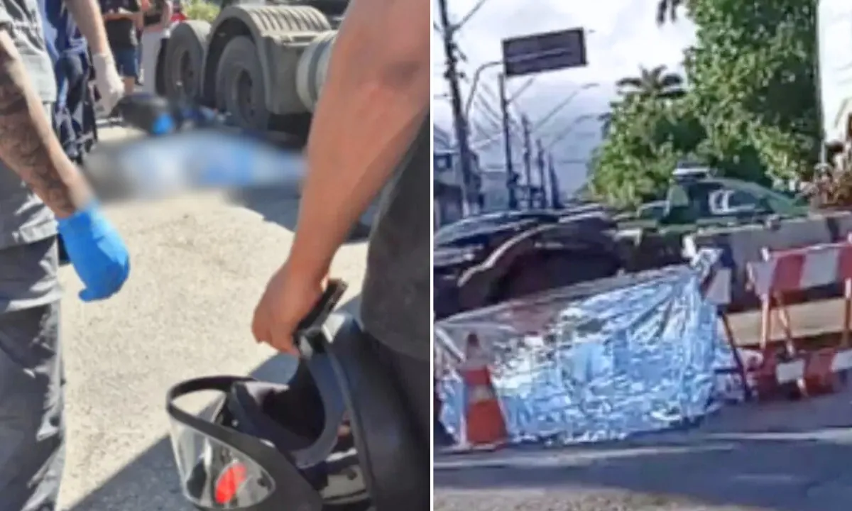 Motociclista de app morre atropelado; passageiro pula e se salva | G1