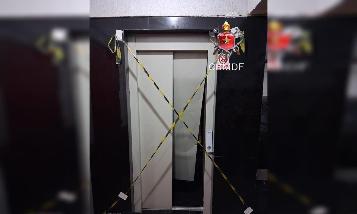 Duas pessoas ficam feridas após elevador despencar em prédio do DF