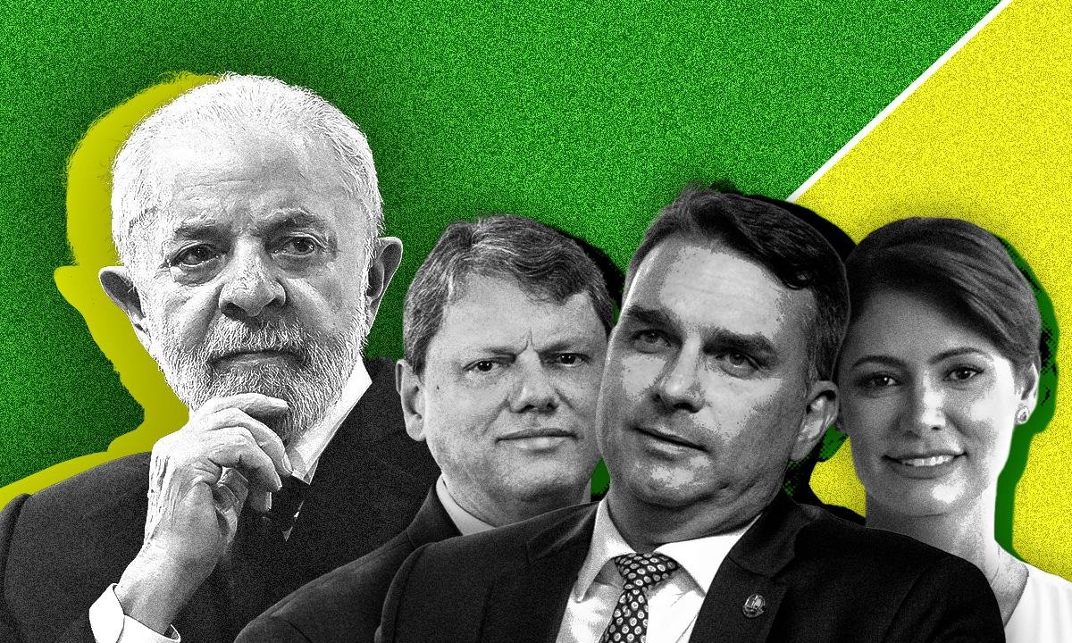 Meio/Ideia: Lula empata com Tarcísio, Flávio e Michelle no 2º turno