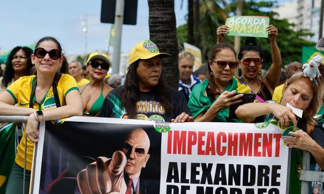 Em manifestação na Paulista, mais de 90% disseram apoiar impeachment de Moraes e Toffoli