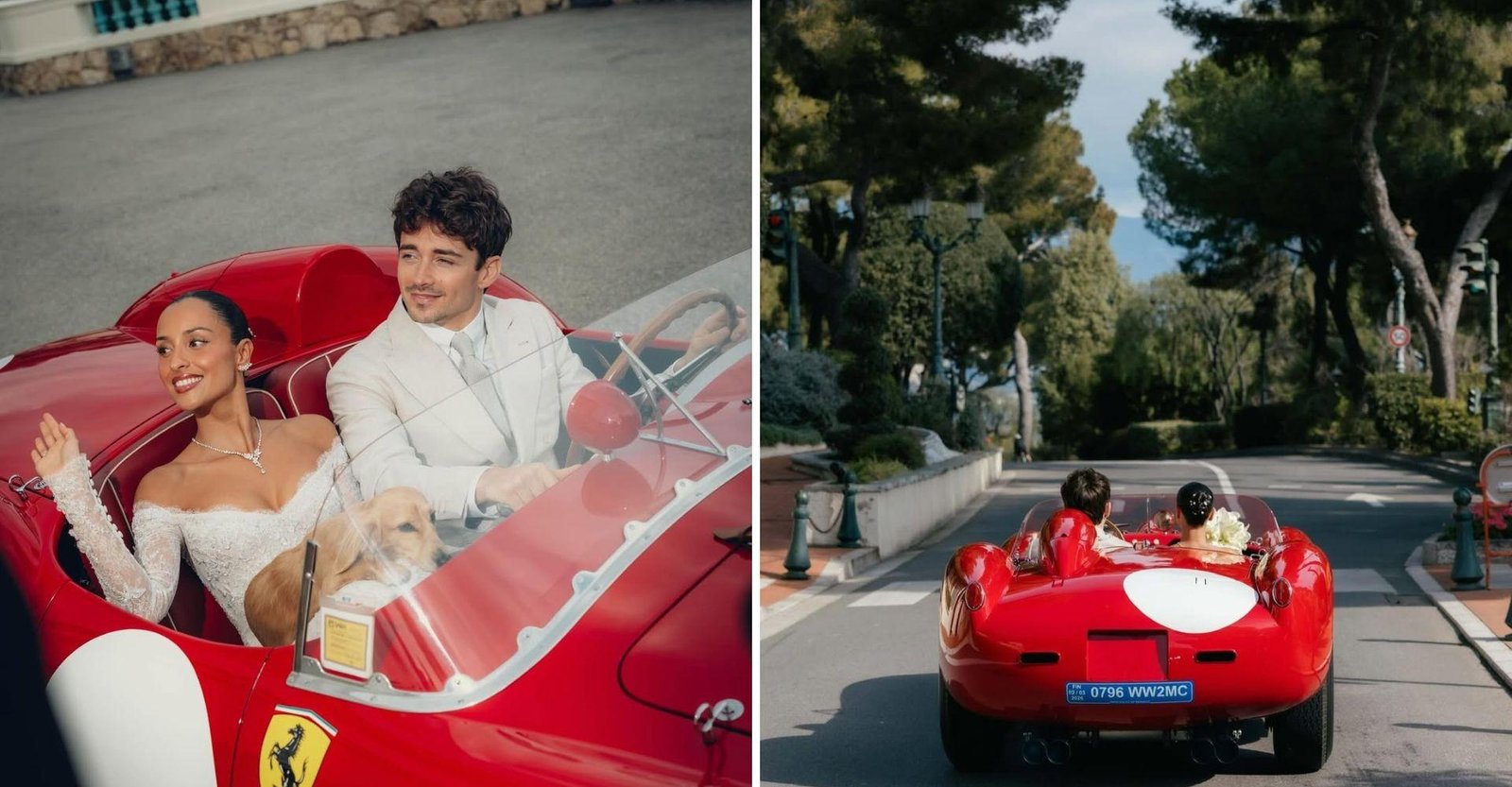 Ferrari de R$ 57 milhões marca casamento de Charles Leclerc