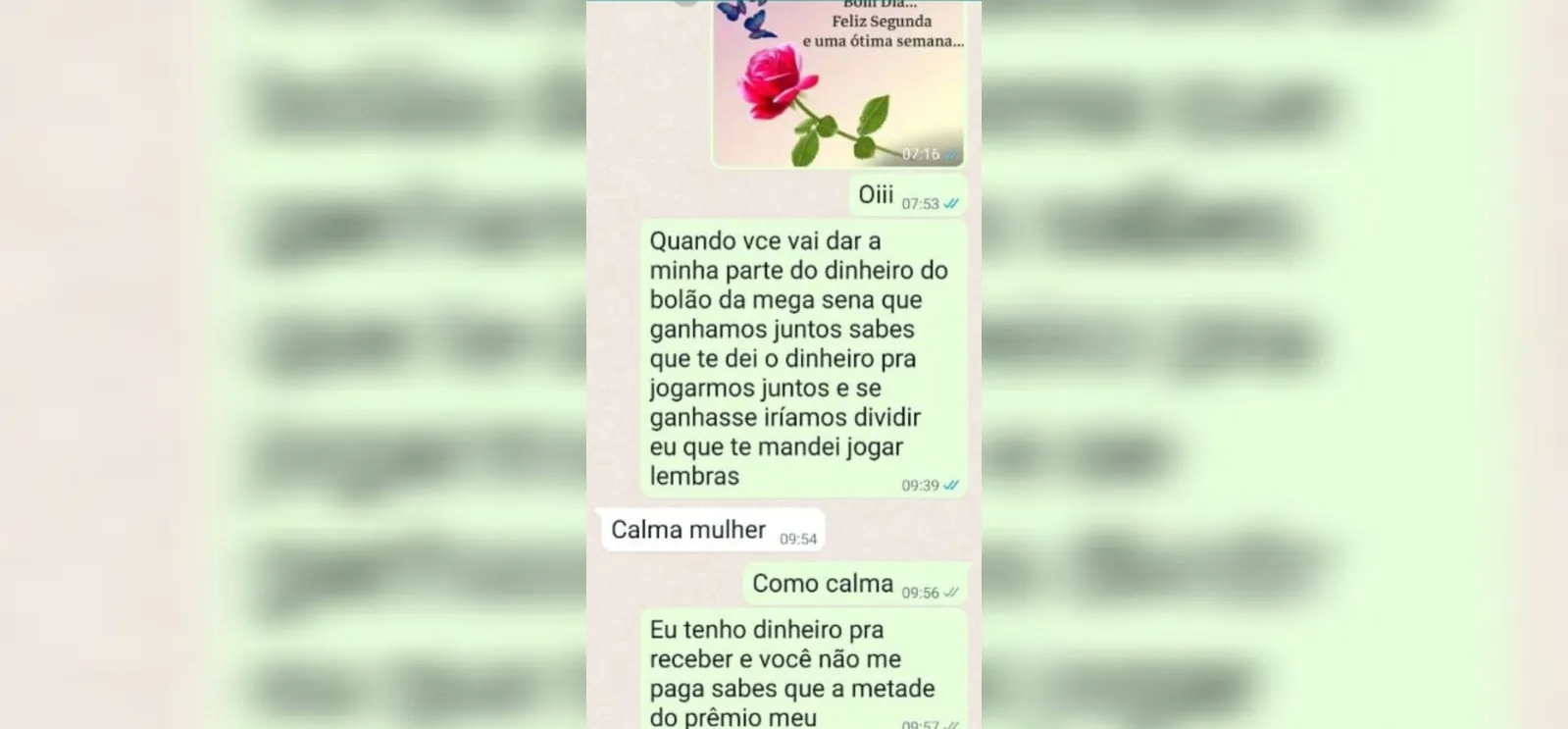 Mensagens e testemunhas: como mulher provou ter acordo verbal para dividir prêmio milionário da Mega-Sena com ex