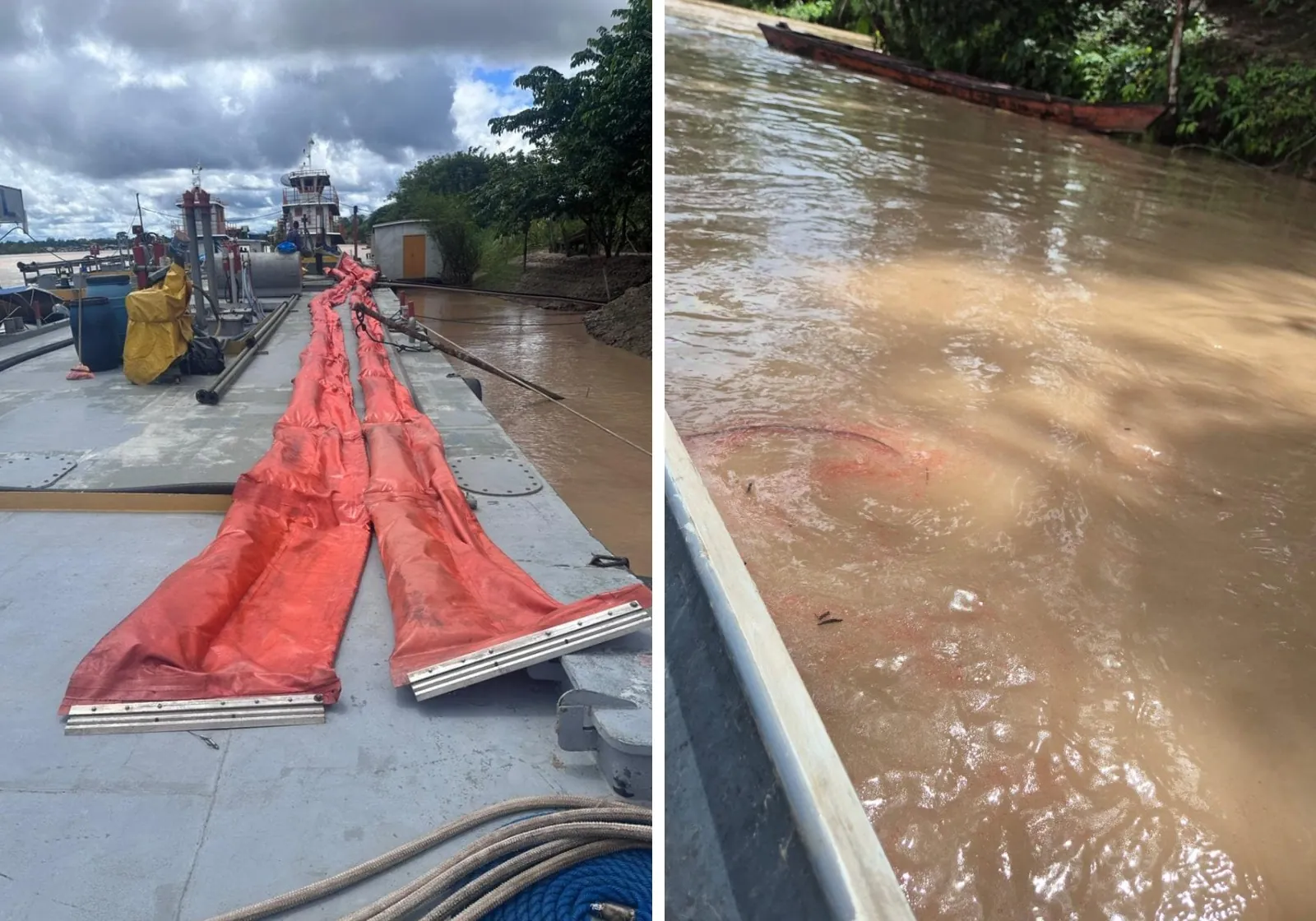 MP investiga derramamento de óleo após naufrágio de balsa em rio do AC