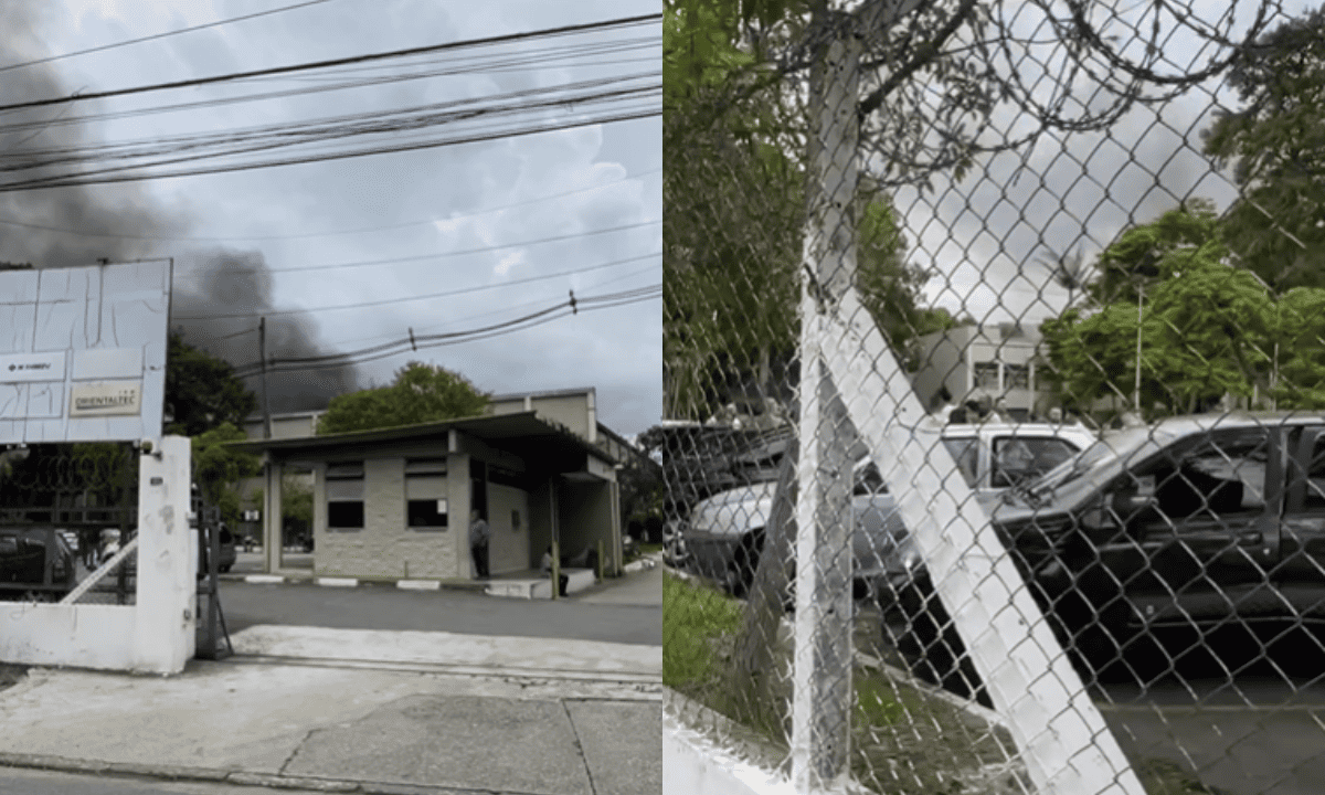 Incêndio de grandes proporções atinge fábrica de tintas em São Bernardo