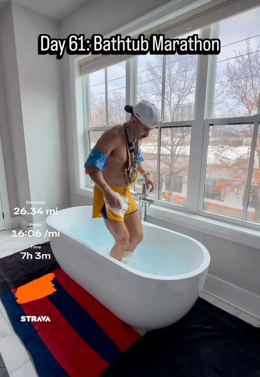 Você correria 5 km dentro de uma van, de um avião ou até na banheira? Nova moda é postar corridas em locais inusitados