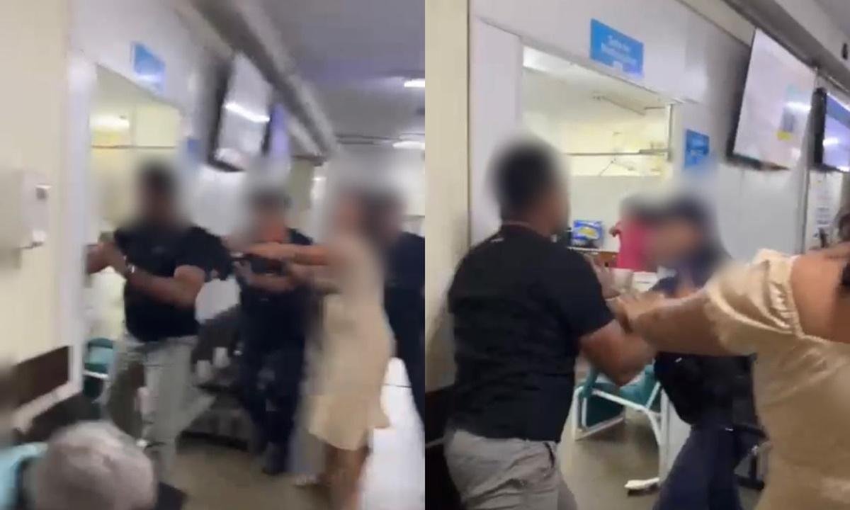 Sem atendimento, paciente se revolta e abre rombo em parede de hospital com socos