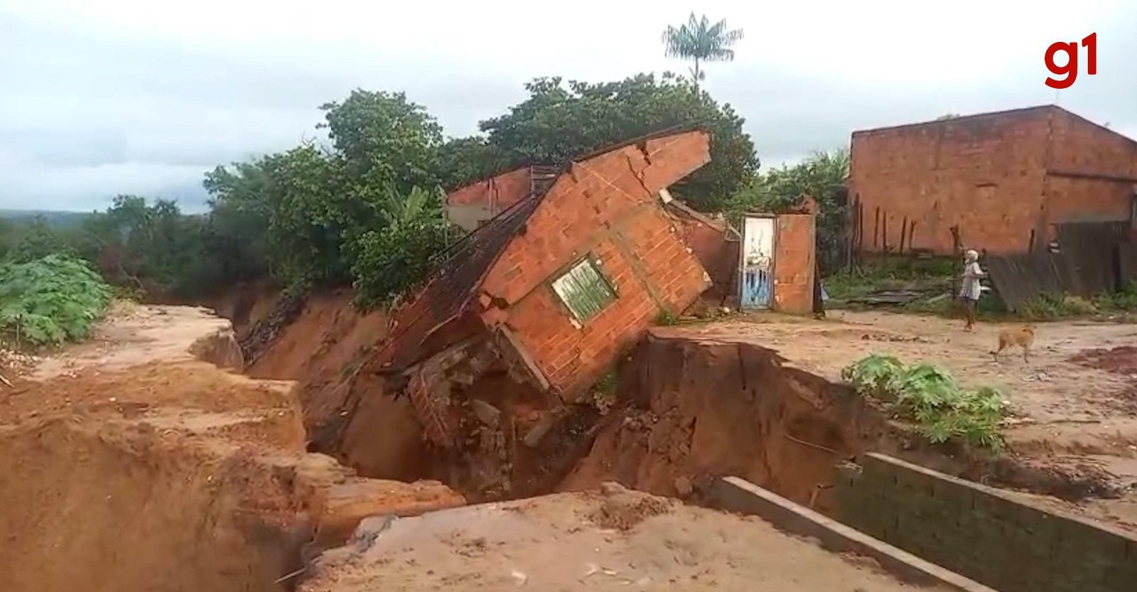 Casa é engolida por voçoroca após forte chuva em Grajaú, no MA | G1