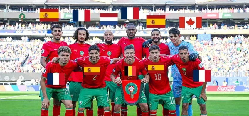 Seleção de Marrocos foi a 1ª a jogar a Copa sem nascidos no país
